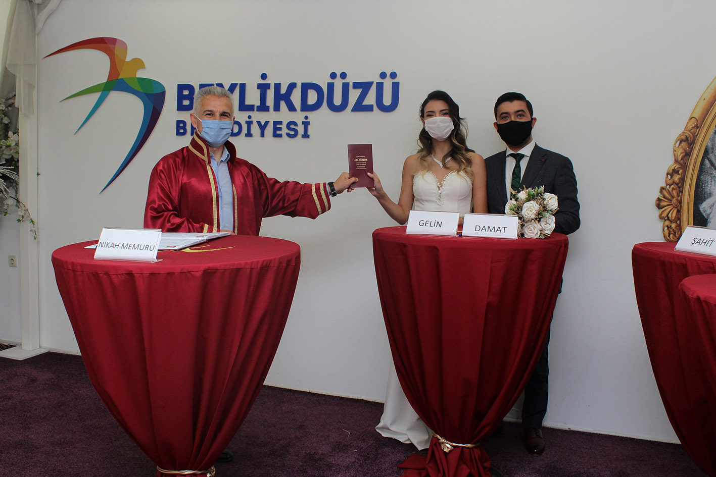 BEYLİKDÜZÜ’NDE NİKAHLARDA KORONA TEDBİRLERİ