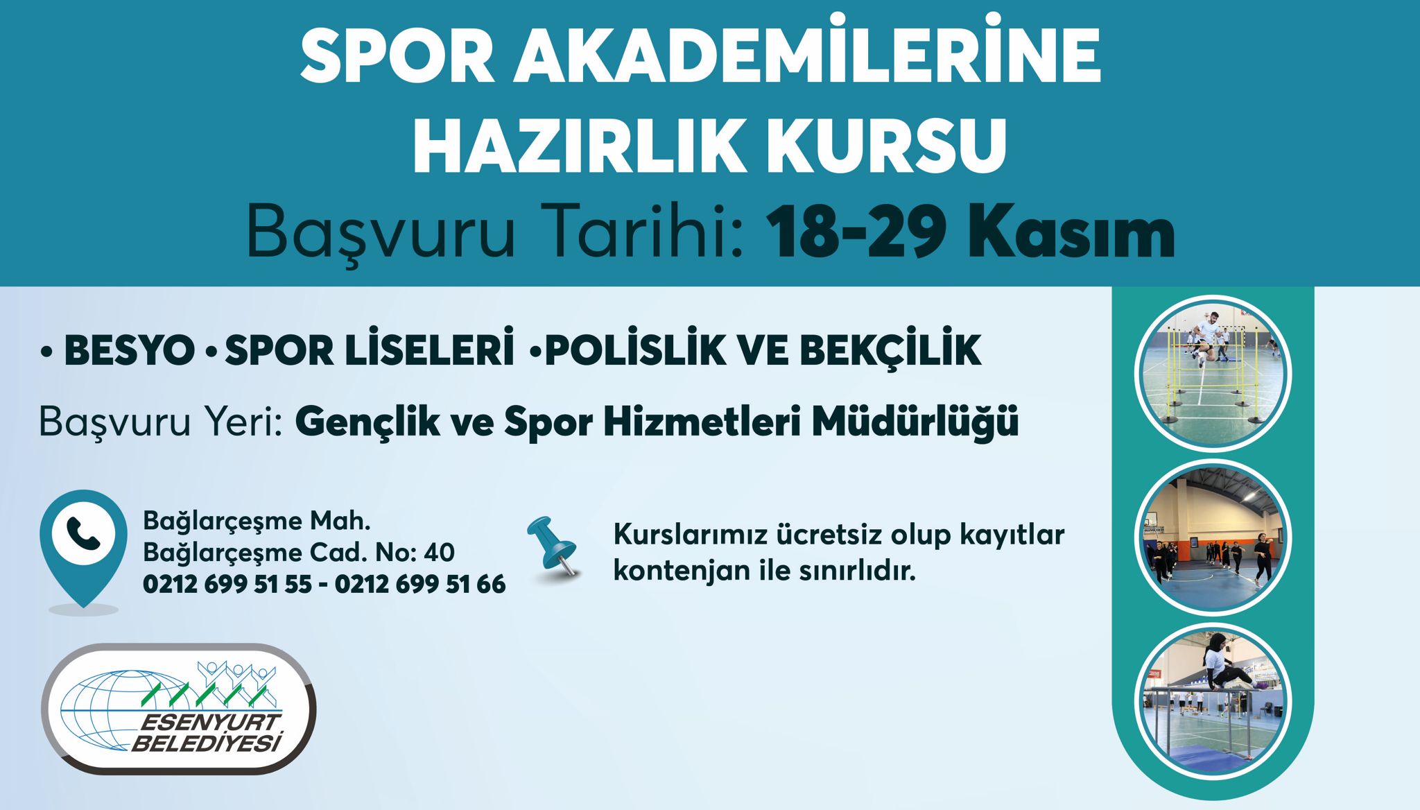 Esenyurt Belediyesi Spor Akademisi kayıtları başlıyor