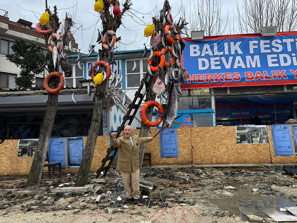 BALIK KAVAK AĞACINA ÇIKTI